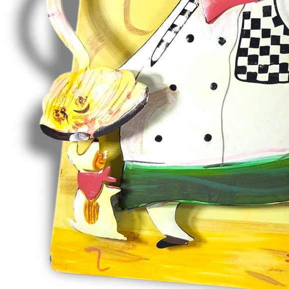 Durham Metal Wall Art Collector Set of 2 Chefs and Dogs and Cats in the … - Picture 7 of 14